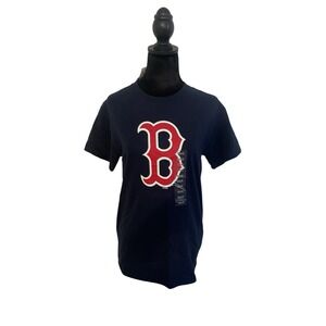 Majestic MLB Boston Red Sox Logo T-shirt‎ Adult Small Navy Fenway NWT